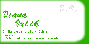 diana valik business card